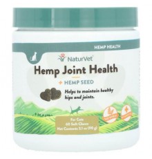 NaturVet, Hemp Joint Health + Hemp Seed, For Cats, 60  Soft Chews, 3.1 oz (90 g)
