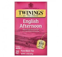 Twinings, Pure Black Tea, English Afternoon, 20 Tea Bags, 1.41 oz (40 g)