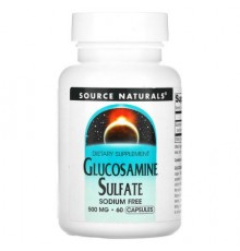 Source Naturals, Glucosamine Sulfate, Sodium Free, 500 mg, 60 Capsules