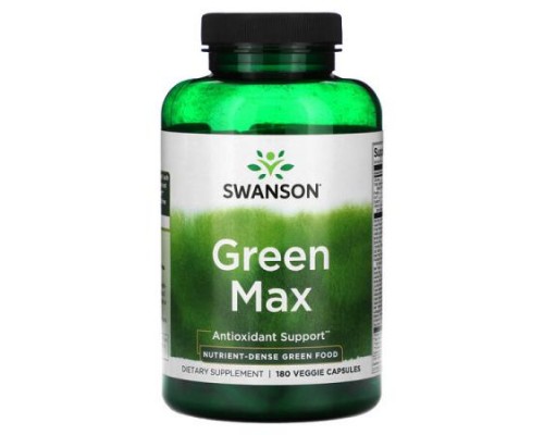 Swanson, Green Max, 180 Veggie Capsules
