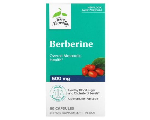 Terry Naturally, Berberine, 500 mg, 60 Capsules