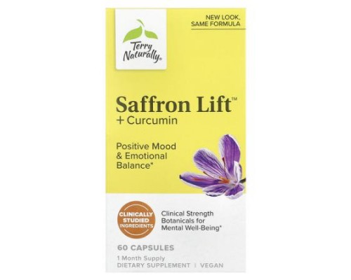 Terry Naturally, Saffron Life + Curcumin, 60 Capsules