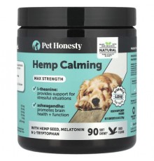 Pet Honesty, Hemp Calming, Max Strength, For Dogs, Duck, 90 Soft Chews, 9.5 oz (270 g)