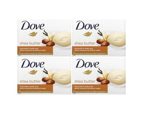 Dove, Beauty Bar Soap, Shea Butter & Vanilla, 2 Bars, 3.75 oz (106 g) Each Dove, Beauty Bar Soap, Shea Butter & Vanilla, 2 Bars, 3.75 oz (106 g) Each