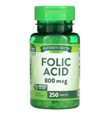 Nature's Truth, Folic Acid, 800 mcg, 250 Tablets