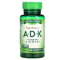 Nature's Truth, High Potency A, D, K, 60 Quick Release Softgels