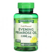 Nature's Truth, Cold Pressed, Evening Primrose Oil, 60 Quick Release Softgels (1,000 mg per Softgel)