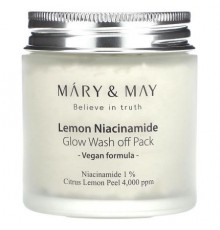 Mary & May, Lemon Niacinamide Glow, Wash off Pack, 4.4 oz (125 g)