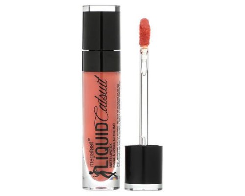wet n wild, MegaLast, Liquid Catsuit, Matte Lipstick, 921B Nudist Peach, 0.21 oz (6 g)