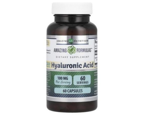 Amazing Nutrition, Hyaluronic Acid, 100 mg, 60 Capsules Amazing Nutrition, Hyaluronic Acid, 100 mg, 60 Capsules