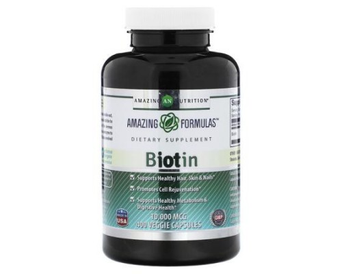Amazing Nutrition, Biotin, 10,000 mcg, 400 Veggie Capsules Amazing Nutrition, Biotin, 10,000 mcg, 400 Veggie Capsules