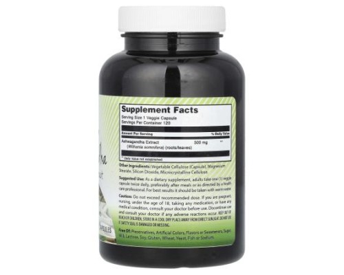 Amazing India, Ashwagandha Extract, 500 mg, 120 Veggie Capsules Amazing India, Ashwagandha Extract, 500 mg, 120 Veggie Capsules
