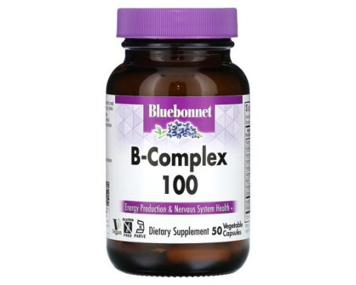 Bluebonnet Nutrition, B-Complex 100, 50 Vegetable Capsules