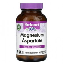 Bluebonnet Nutrition, Magnesium Aspartate, 100 Vegetable Capsules (200 mg per Capsule)