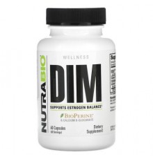 NutraBio, DIM, 60 Capsules