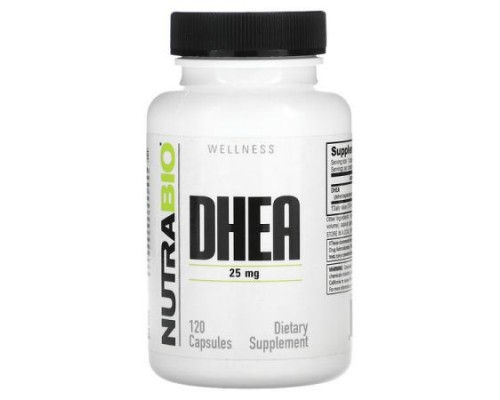 NutraBio, DHEA, 25 mg, 120 Capsules NutraBio, DHEA, 25 mg, 120 Capsules