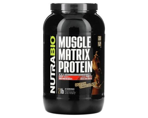 NutraBio, Muscle Matrix Protein, Dutch Chocolate, 2 lb (907 g)