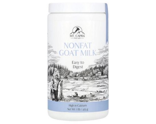 Mt. Capra, Nonfat Goat Milk, 1 lb (453 g) Mt. Capra, Nonfat Goat Milk, 1 lb (453 g)