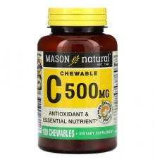 Mason Natural, Vitamin C, Orange Vanilla, 500 mg, 100 Chewables