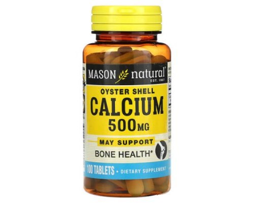 Mason Natural, Oyster Shell Calcium, 500 mg, 100 Tablets