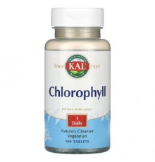 KAL, Chlorophyll, 20 mg , 100 Tablets