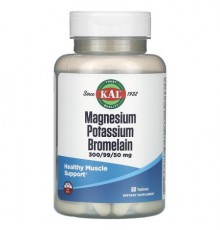 KAL, Magnesium Potassium Bromelain, 60 Tablets