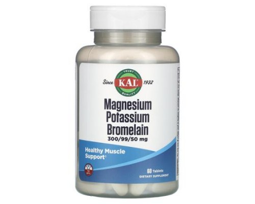 KAL, Magnesium Potassium Bromelain, 60 Tablets