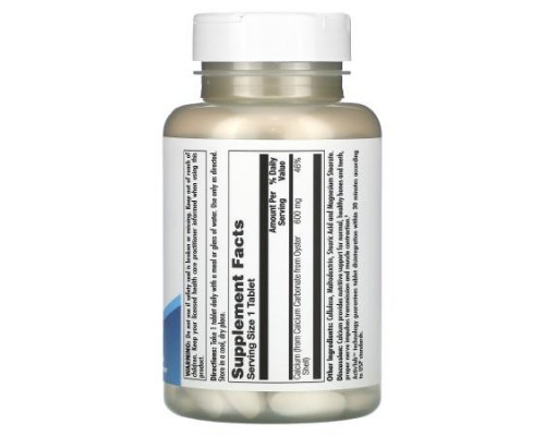 KAL, Calcium Oyster Shell, 600 mg, 100 Tablets