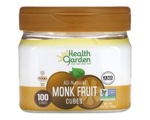 Health Garden, All-Natural Monk Fruit Cubes, 100 Cubes, 5.64 oz (160 g) Health Garden, All-Natural Monk Fruit Cubes, 100 Cubes, 5.64 oz (160 g)