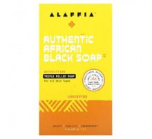 Alaffia, Authentic African Black Soap, Triple Milled, Unscented, 8 oz (227 g)