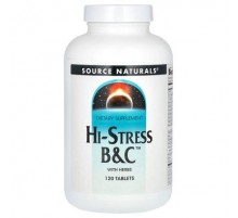 Source Naturals, Hi-Stress B&C With Herbs, 120 Tablets