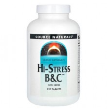 Source Naturals, Hi-Stress B&C With Herbs, 120 Tablets