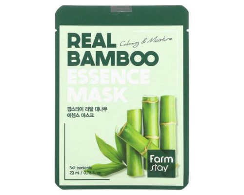 Farmstay, Real Bamboo, Essence Beauty Mask, 1 Sheet, 0.78 fl oz (23 ml)