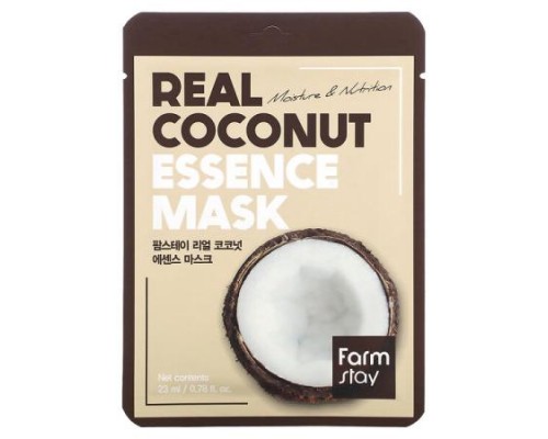 Farmstay, Real Coconut Essence Beauty Mask, 1 Sheet, 0.78 fl oz (23 ml)