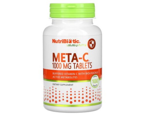NutriBiotic, Immunity, Meta-C, 1,000 mg, 100 Vegan Tablets