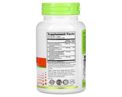 NutriBiotic, Immunity, Meta-C, 1,000 mg, 100 Vegan Tablets