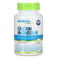 NutriBiotic, Essentials, Calcium Magnesium, 100 Gluten Free Capsules