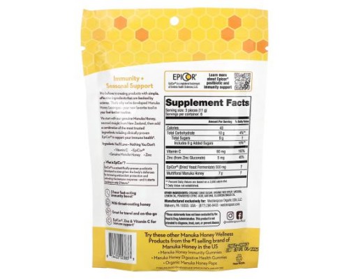 Wedderspoon, Manuka Honey Lozenges, Lemon Ginger, 2.6 oz (74 g)