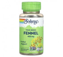 Solaray, True Herbs, Fennel, 450 mg, 100 VegCaps