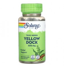 Solaray, True Herbs, Yellow Dock, 500 mg, 100 VegCaps