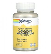 Solaray, Enhanced Absorption Calcium Magnesium, 90 VegCaps