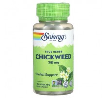 Solaray, True Herbs, Chickweed, 385 mg, 100 VegCaps