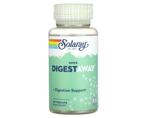 Solaray, Super Digest Away, 60 Vegcaps