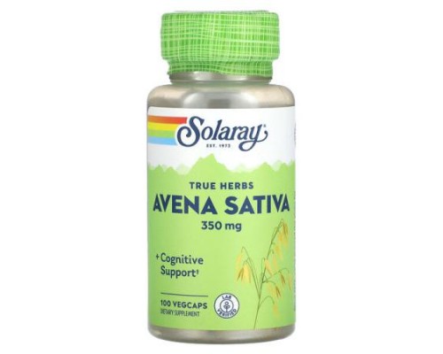 Solaray, True Herbs, Avena Sativa, 350 mg, 100 Vegcaps