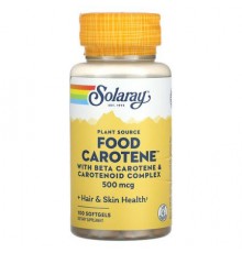 Solaray, Plant Source Food Carotene, 100 Softgels