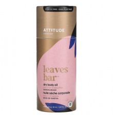 ATTITUDE, Leaves Bar, Dry Body Oil, Sandalwood, 2.87 fl oz (85 ml)