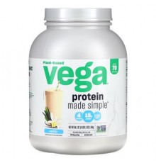 Vega, Plant-Based Protein Made Simple, Vanilla, 4 lbs (0.1 oz)