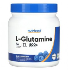 Nutricost, L-Glutamine, Blue Raspberry, 17.6 oz (500 g) (Discontinued Item)