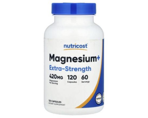 Nutricost, Magnesium+, Extra-Strength, 120 Capsules (210 mg per Capsule)