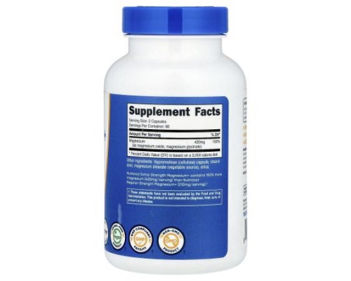 Nutricost, Magnesium+, Extra-Strength, 120 Capsules (210 mg per Capsule)
